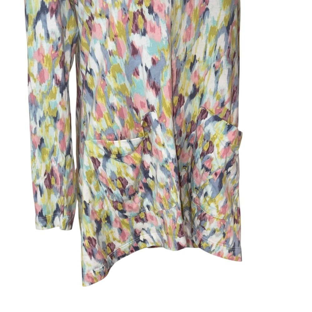 J. Jill Women's Small Colorful Pocket Tunic Casual Cotton Blend Relaxed Top - Picture 2 of 6